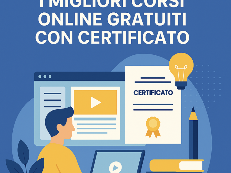 I MIGLIORI CORSI ONLINE GRATUITI CON CERTIFICATO