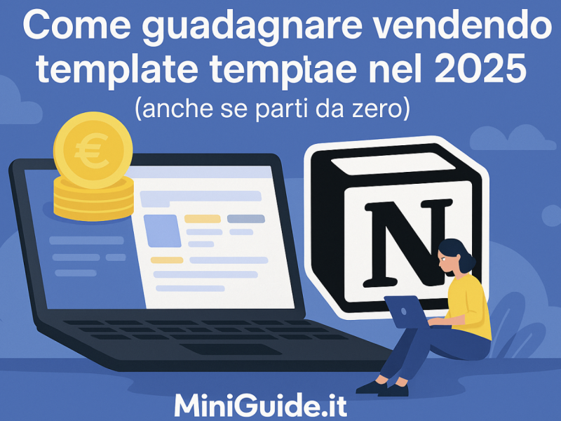 Come guadagnare vendendo template Notion nel 2025 (anche se parti da zero)