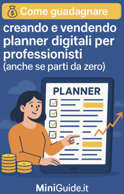 Come guadagnare creando e vendendo planner digitali per professionisti (anche se parti da zero)