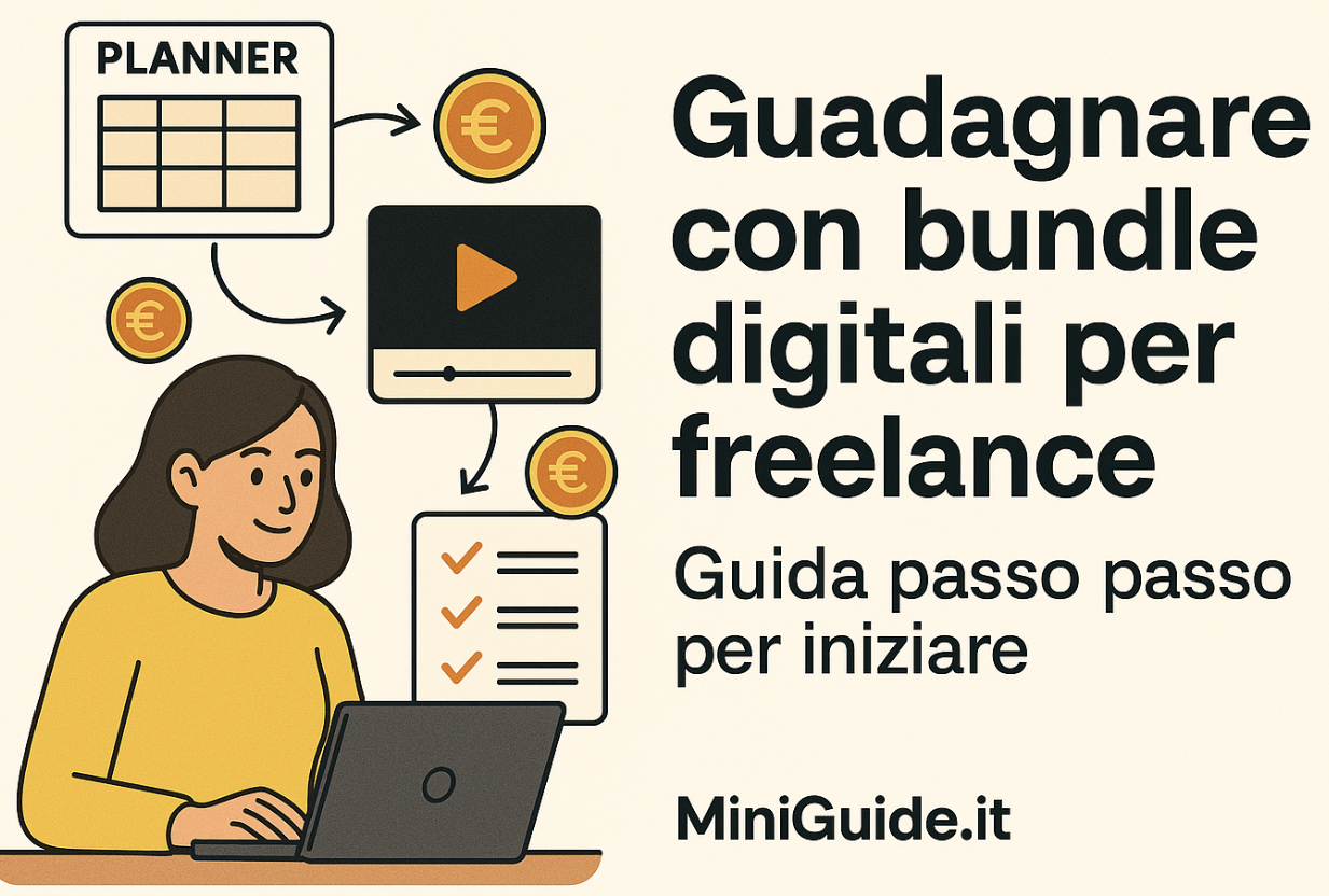 Guadagnare con bundle digitali per freelance (MiniGuida 2025)