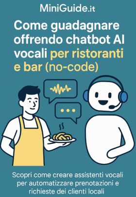 Guadagnare con chatbot vocali AI per ristoranti e bar (no-code)