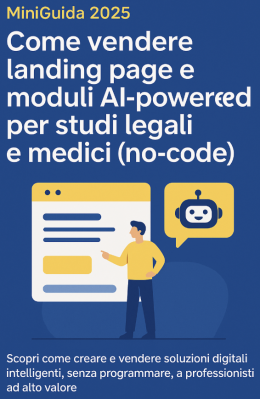 MiniGuida 2025: come vendere landing page AI-powered a studi legali e medici (no-code)