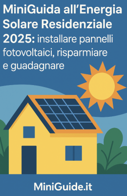 MiniGuida Energia Solare Residenziale 2025: installare fotovoltaico e risparmiare