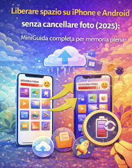 Liberare spazio su iPhone e Android senza cancellare foto (2025): MiniGuida completa per memoria piena