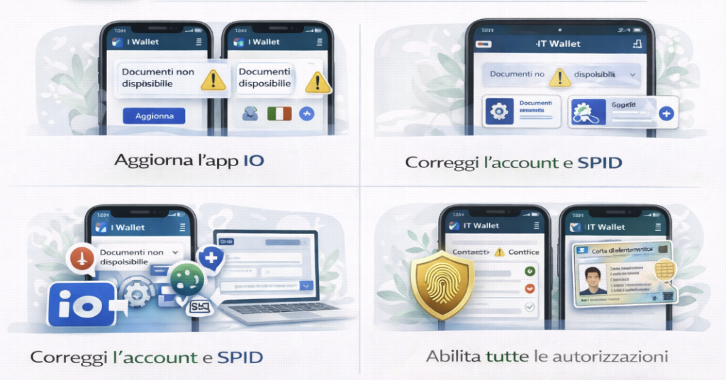 Documenti su IO non compaiono: cosa fare (IT Wallet) (2026)