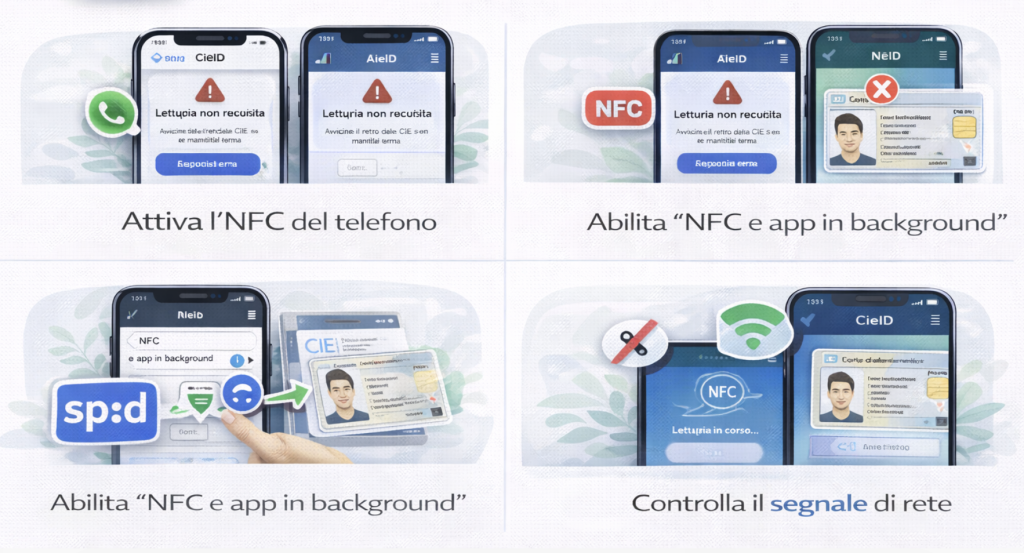 CieID: NFC non funziona — come far leggere la CIE su Android e iPhone
