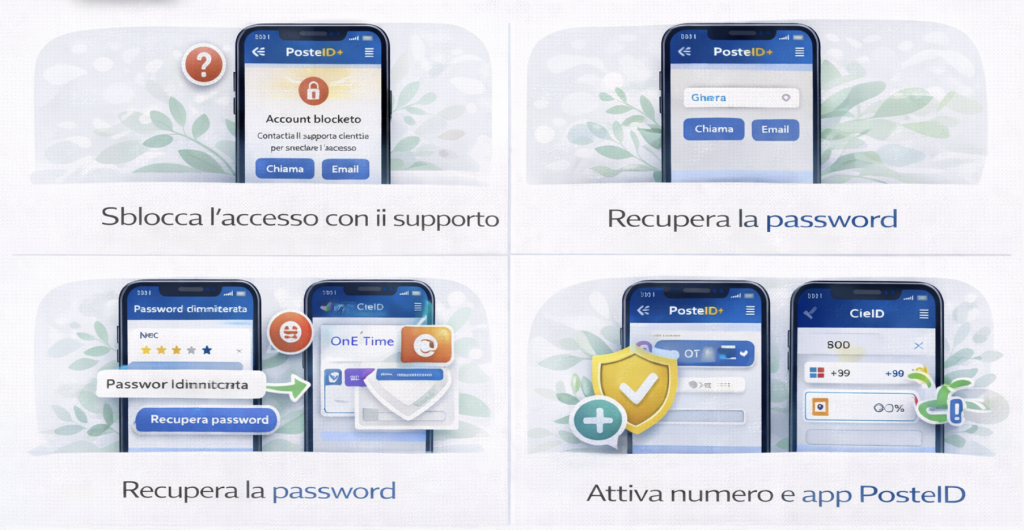 SPID PosteID non funziona: accesso bloccato, password dimenticata, OTP non arriva