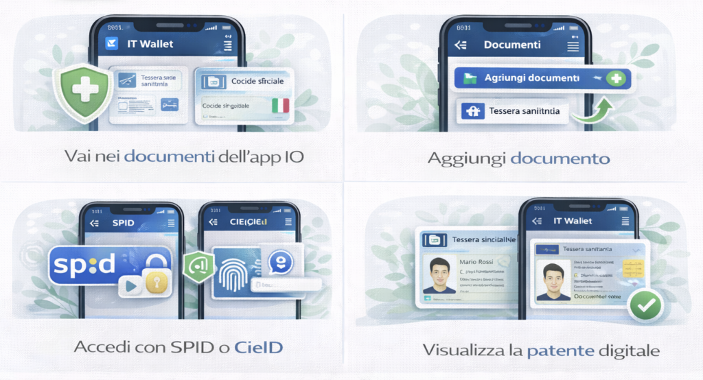 Tessera sanitaria su app IO: come aggiungere TEAM e codice fiscale in IT Wallet