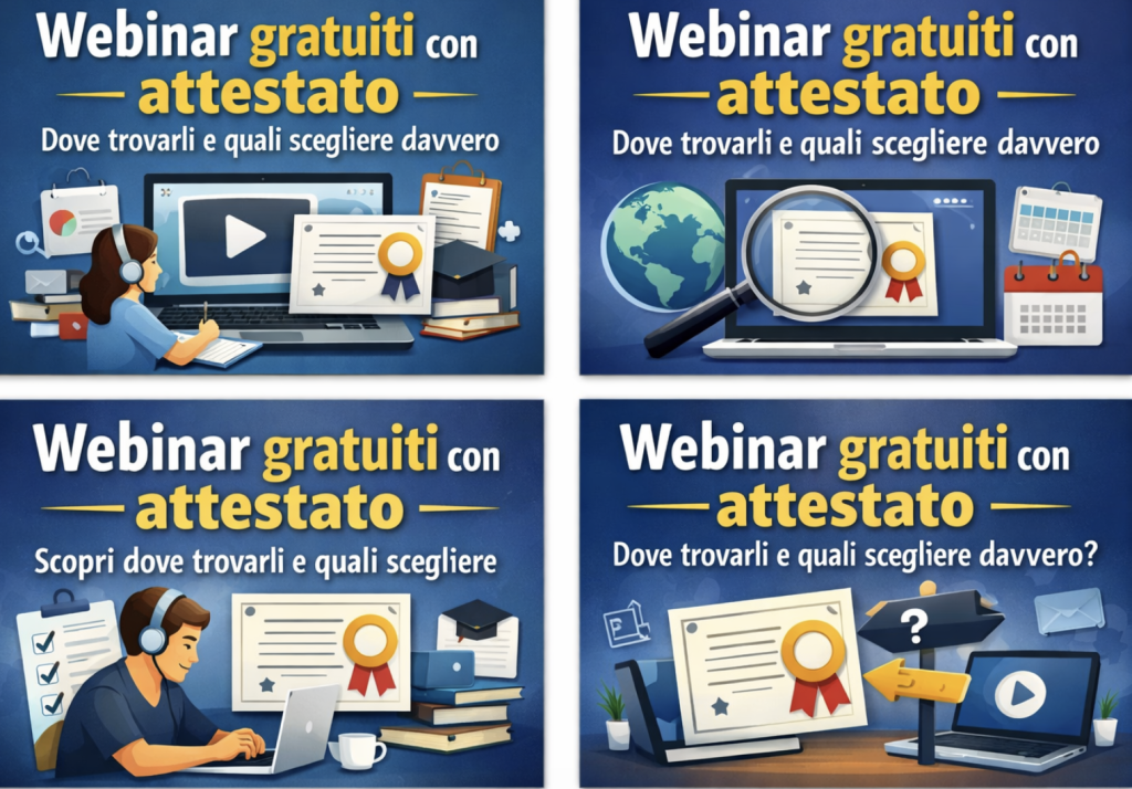 Webinar gratuiti con attestato: dove trovarli e quali scegliere davvero