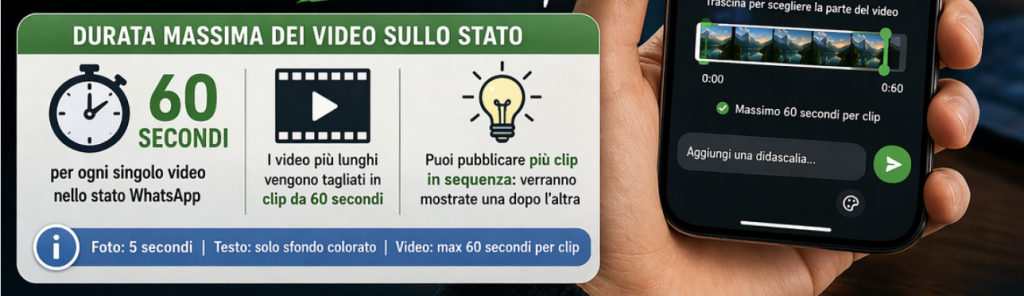Video sullo Stato WhatsApp: Durata Massima e Come Pubblicarlo (2026)