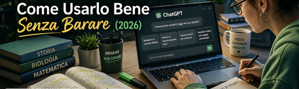 ChatGPT per Studiare: Come Usarlo Bene Senza Barare (2026)