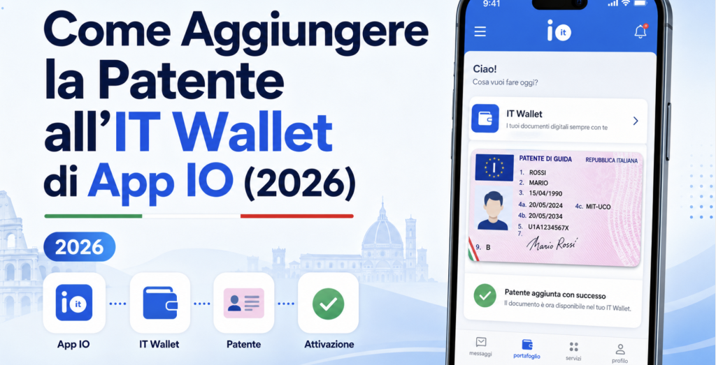 Come Aggiungere la Patente all'IT Wallet di App IO (2026)