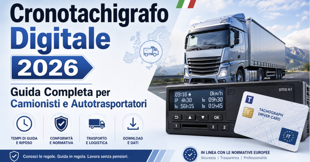 Cronotachigrafo Digitale 2026: Guida Completa per Camionisti e Autotrasportatori